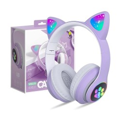 Wireless Headphones STN-28 Cat Ear Purple Wireless Headphones STN-28 Cat Ear Purple